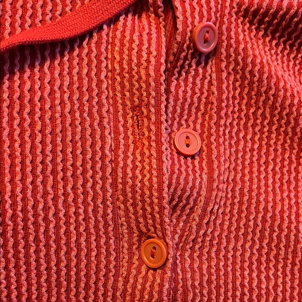 BKE Red Ribbed Knit Top - Picture 4 of 5